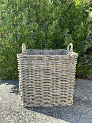 Square Lined Log Basket| Large