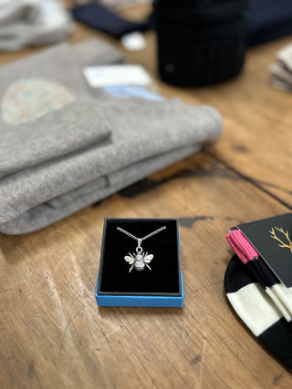Pewter Bee Necklace