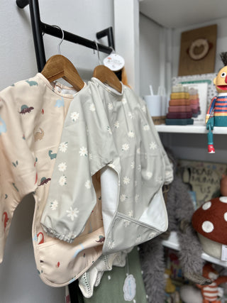 Longsleeve Waterproof Bib | Dinosaur