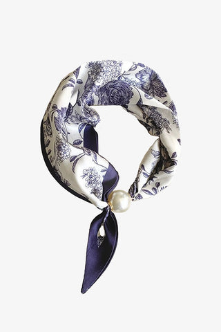 Pearl Fasten Neck Tie | Blue Romance
