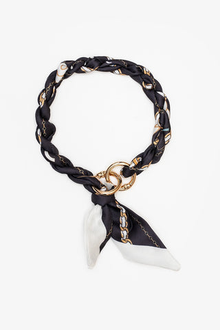 Twisted Scarf Keychain | Black Chain