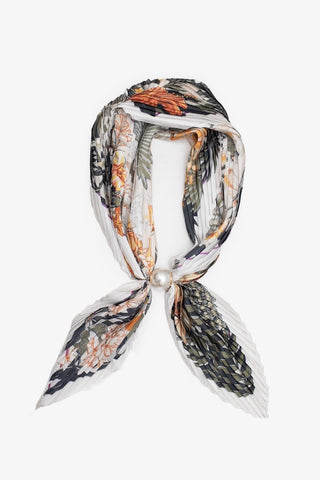 Pleated Pearl Fasten Neck Tie | Marrakesh