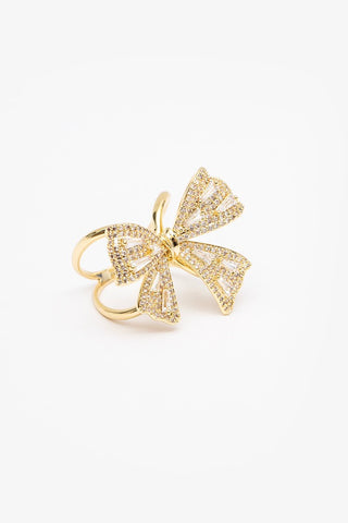 Scarf Ring | Gold Bow