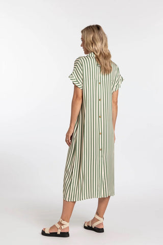 Savana Dress | Green Stripe