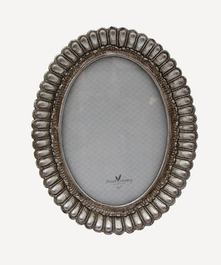 Fanned Oval Photo Frame | Pewter Finish | 5x7"