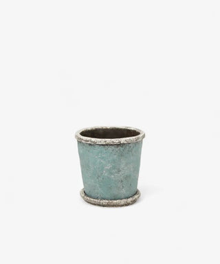 Sea Blue Pot & Saucer | Small
