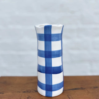 Small Vase | Classic Blue Gingham