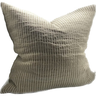 Striped Linen Cushion | Natural