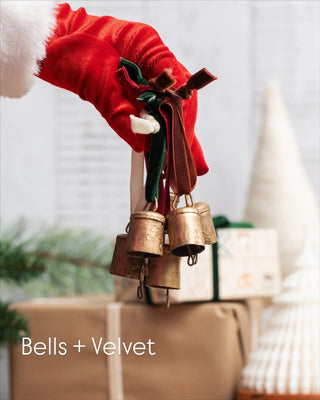 Brass Bell with Velvet Cord