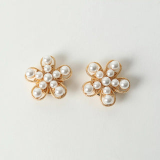 Button Cover | Pearl Flower