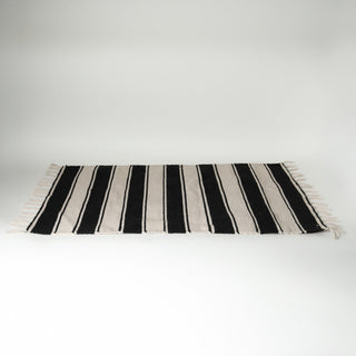 Floor Mat | Black & White Stripe