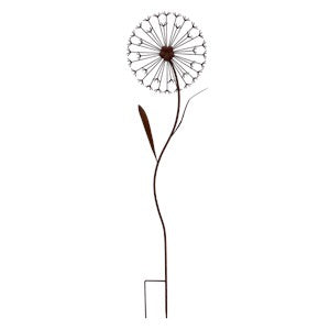 Garden Stake Dandelion Rust | Large 120x30cm