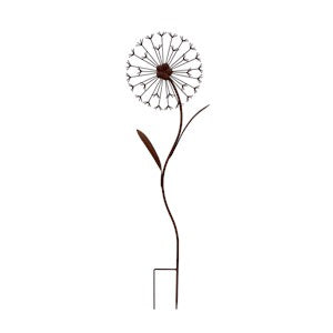 Garden Stake Dandelion Rust Small 99x26cm
