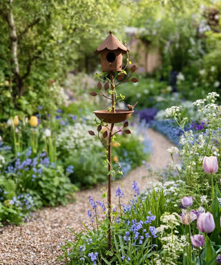 Birdhouse Garden Stake | Brown