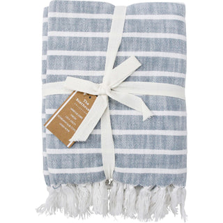 Harbour Stripe Throw | Chambray