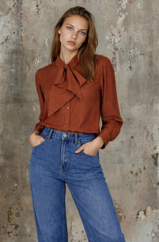 Bow Shirt | Rust