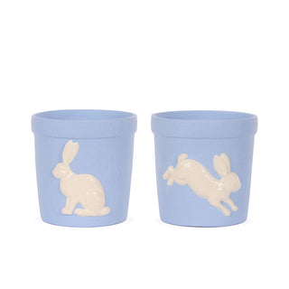 Embossed Blue Lapin Planter | Bunny