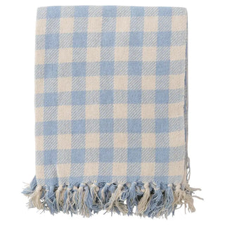 Blue Gingham Throw