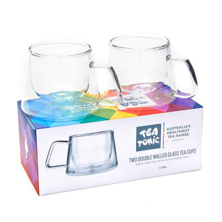 Double Walled Glass Teacups | Set of Two