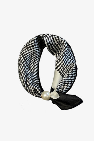 Pearl Fasten Neck Tie | Herringbone