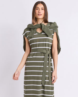 Foxwood Casey Stripe Dress | Khaki