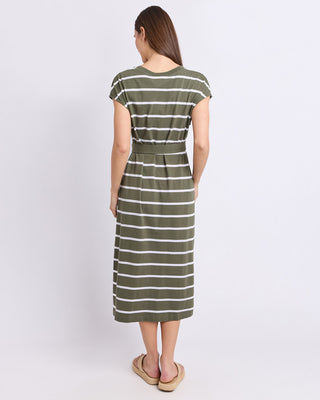 Foxwood Casey Stripe Dress | Khaki