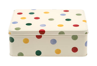 Polka Dots Rectangle Tin