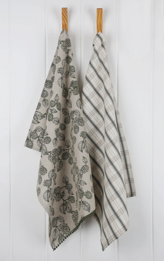 Berry Tea Towel | Set of 2 | Olive