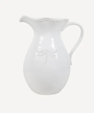 Dragonfly Stoneware Jug White
