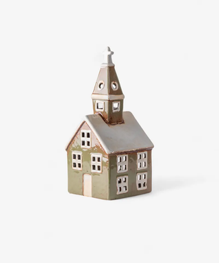 Alsace Tealight Church | Olive Green