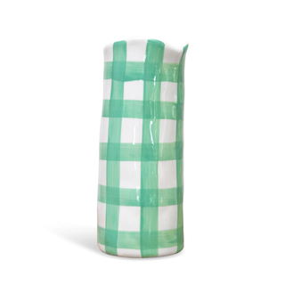 Medium Vase | Mint Green Gingham