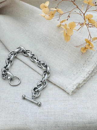 Toggle Link Bracelet | Silver