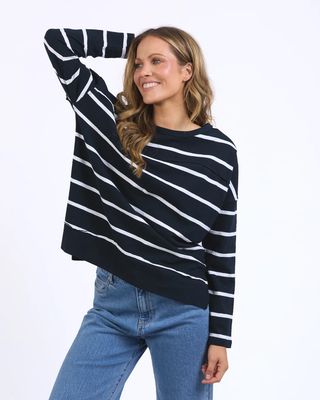 Jayne Throw On | Navy Stripe