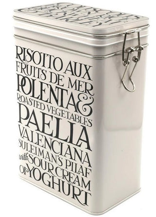 Black Toast Large Rectangle Tin | Clip Lid