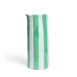 Medium Vase| Mint Green Stripe