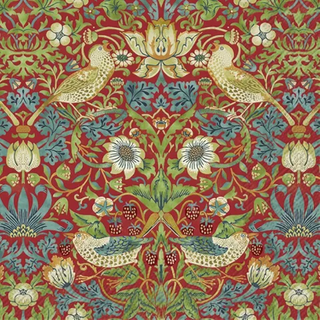 Napkin | | Luncheon | Strawberry Thief Red
