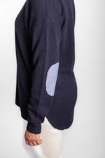 Navy Swing Jumper | Blue & White Stripe Patch