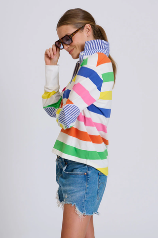 Rugby Sweatshirt Summer | Bright Stripe