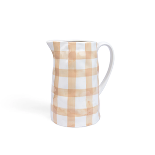 Medium Jug | Beige Gingham Jug