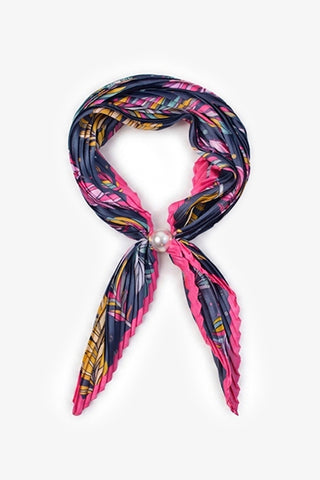 Pleasted Pearl Fasten Neck Tie | Feathers