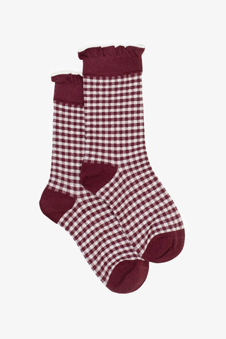 Merlot Ruffle Sock