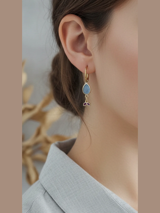 Quintet droplet earrings